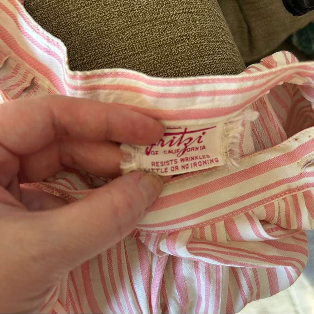 Vintage 50s candy striper skirt set - Picture 14 of 15